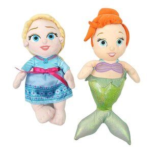Disney Parks Disney Babies Elsa Ariel Plush Stuffed Toy Frozen Little Mermaid